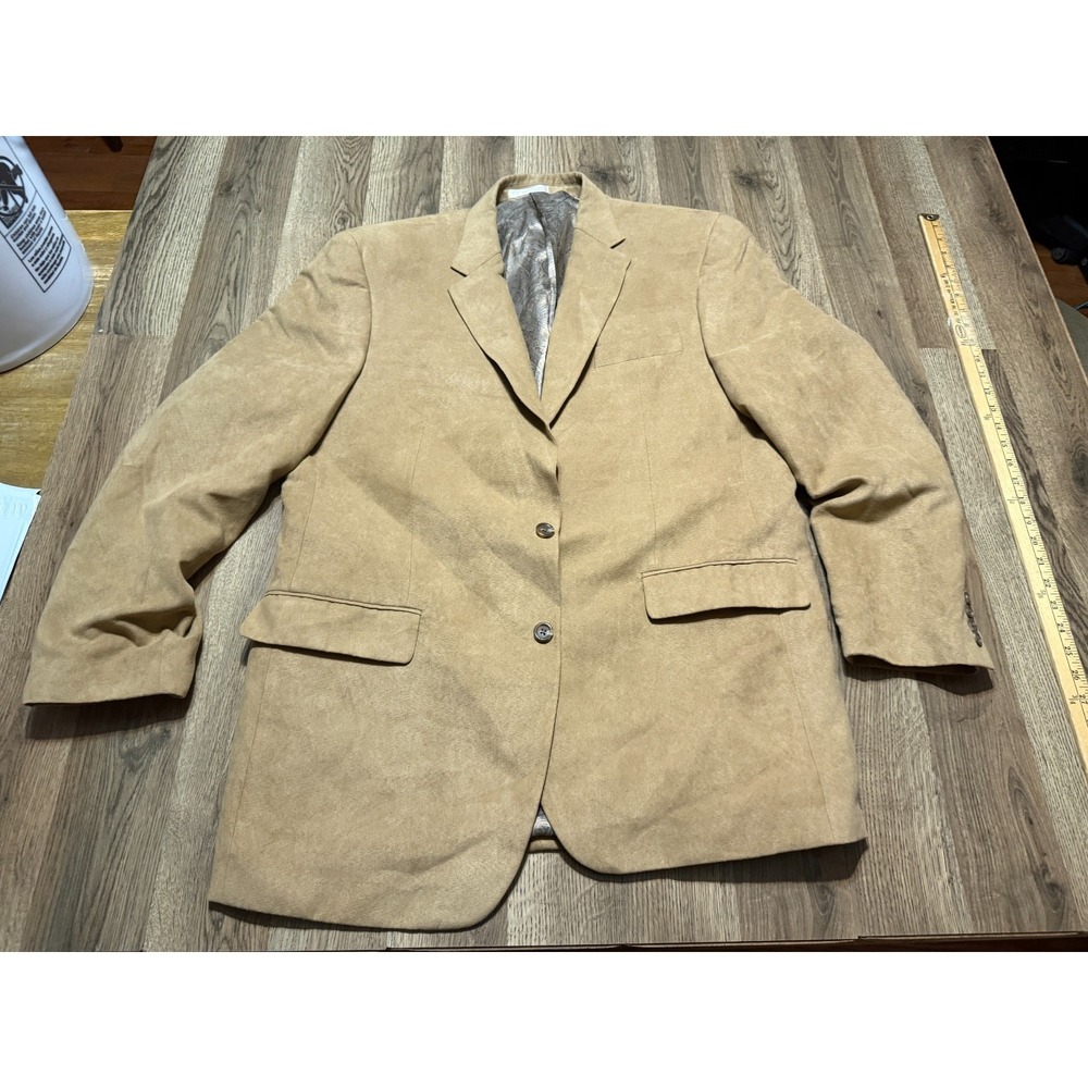 CHAPS Jacket, Men's Size 44L, Brown, Long Sleeve, Two-Buttons Blazer